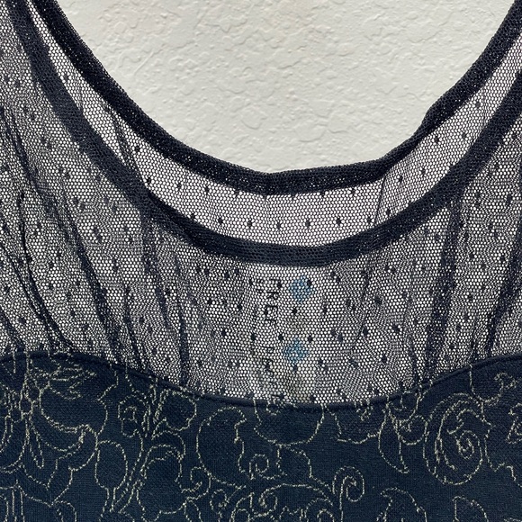 Black Mini Bodycon Dress Sexy Floral Mesh Cocktail Sequin Sleeveless Clubwear 25 - Picture 5 of 14